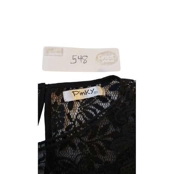 Pinky Ivory Black‎ Lace Crew Neck Sleeveless Mini Fit & Flare Dress Women Size M - Picture 14 of 14